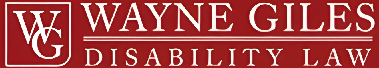 Wayne Giles Disability Law logo featuring the initials ‘WG’ in a square to the left, with the full name in bold white text on a red background.